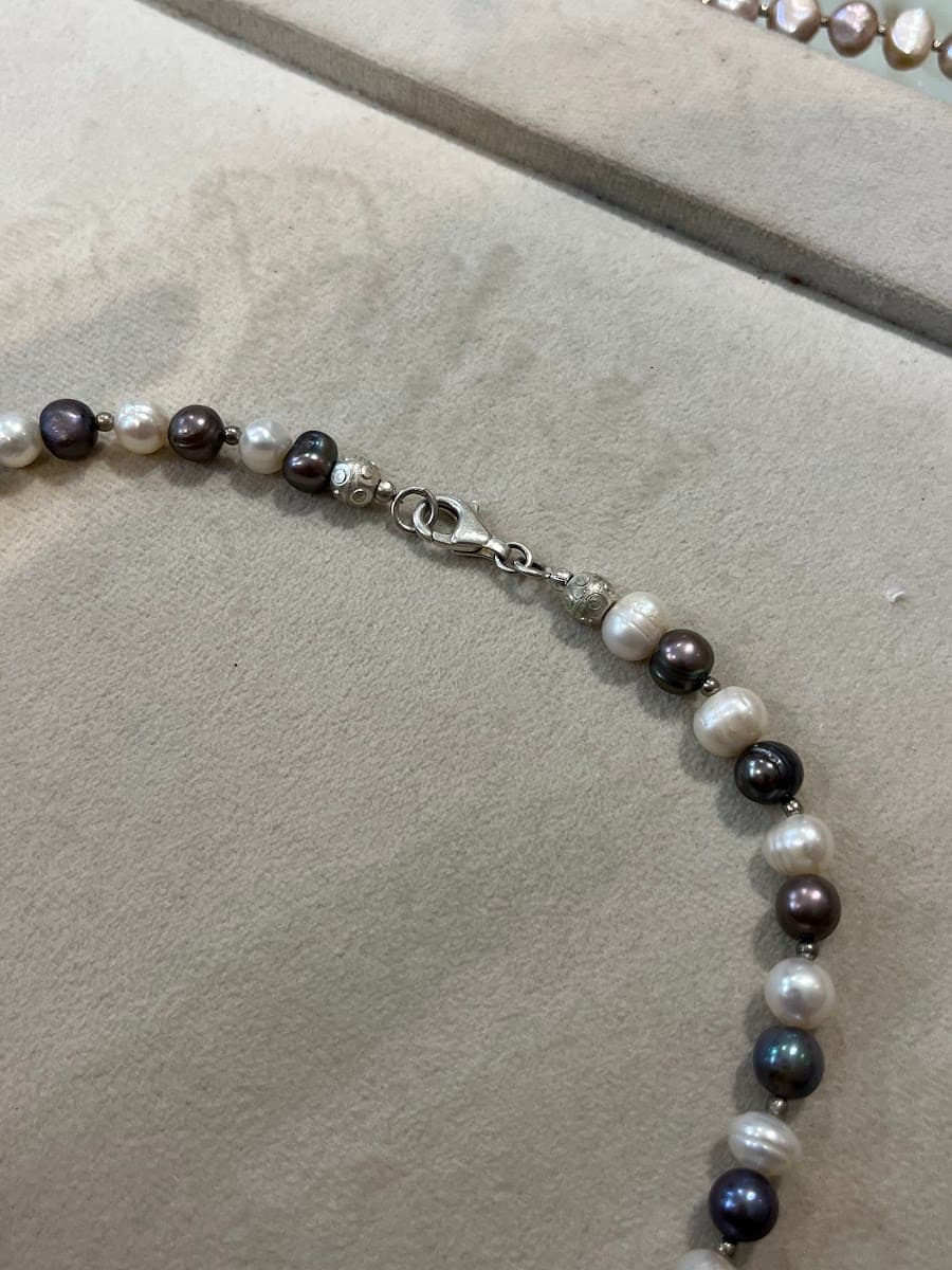 Collier de perles de culture multicolores