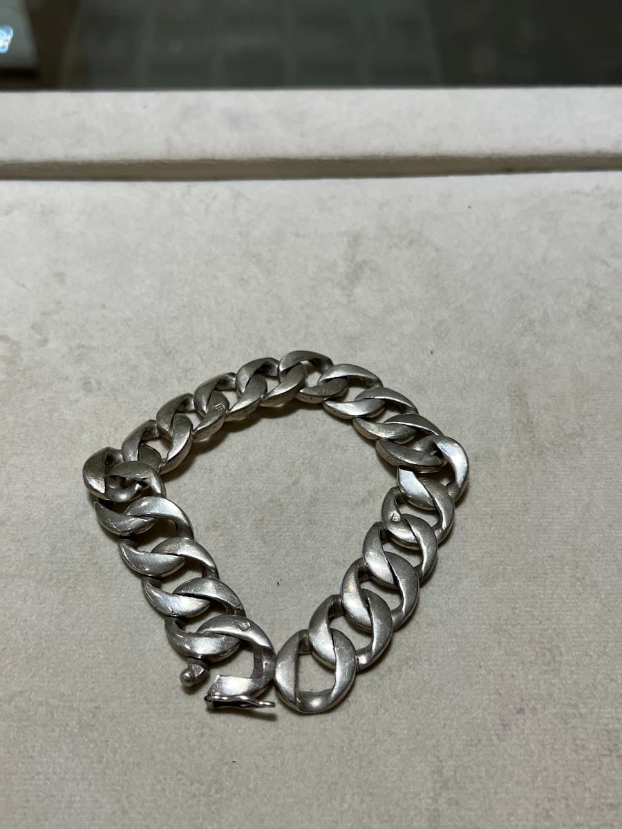 Bracelet à maillons gourmette en argent sterling
