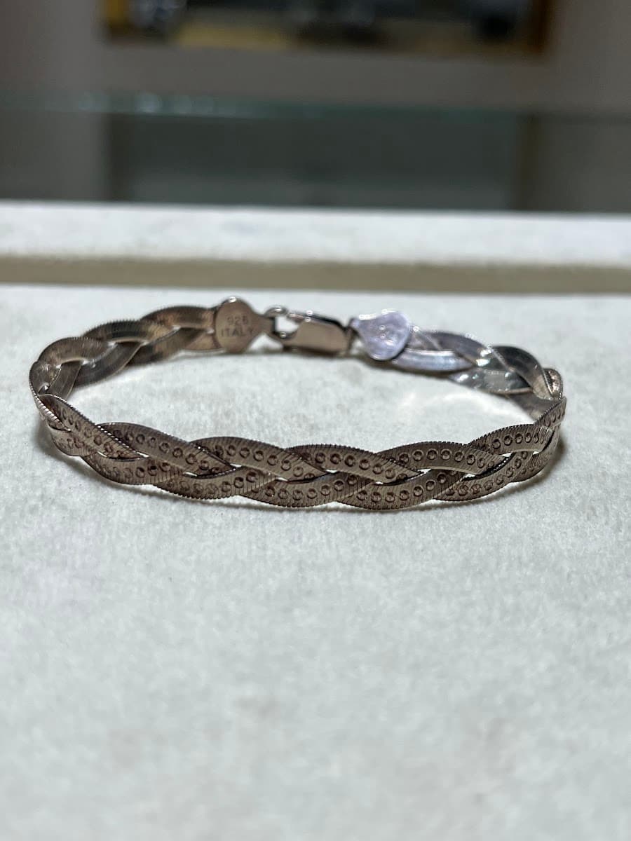 Bracelet en argent tressé
