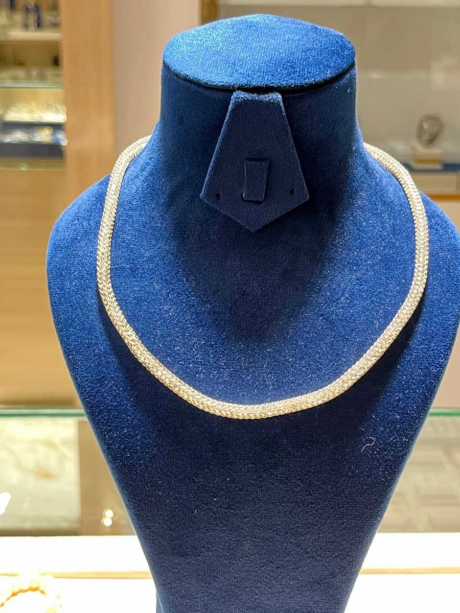 Collier chaîne maille américaine en or jaune